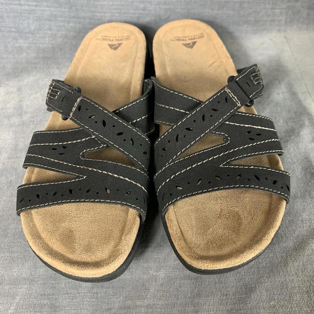 Ozark Trail Womens Size 8 Savannah Black Sandals Slides - Picture 3 of 8